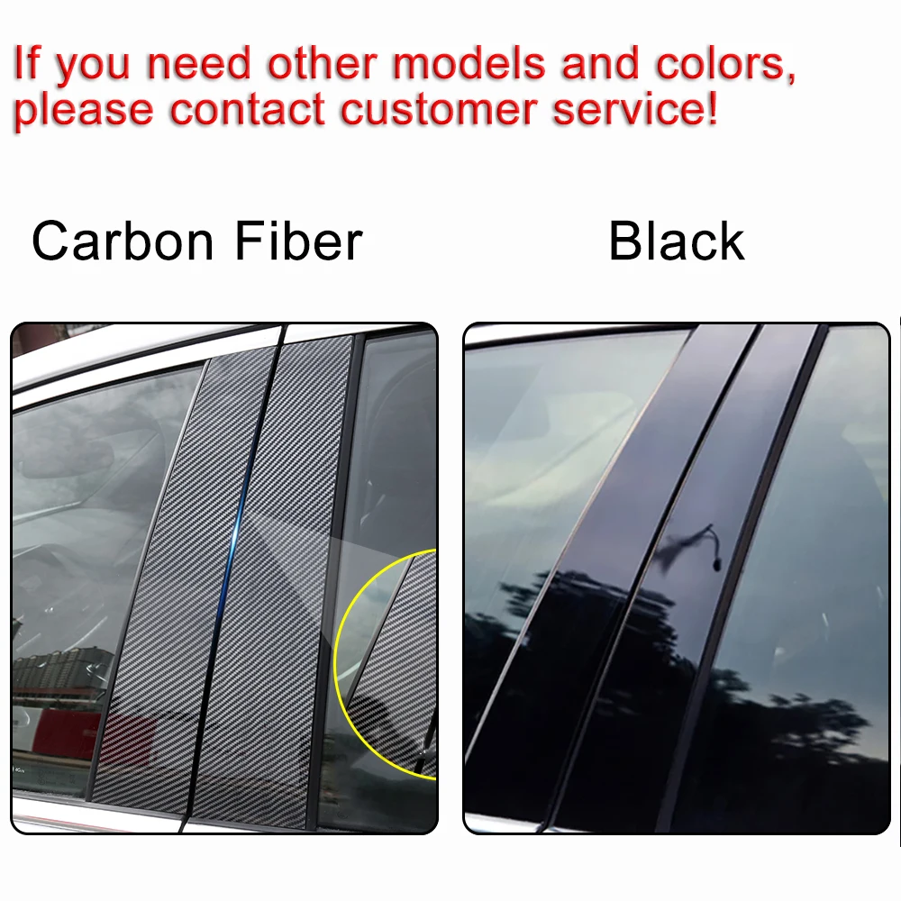 Fit For Skoda Yeti 2010 2011 2012 2013 2014 2015 2016 2017 Window Pillar Posts Door Trim Cover Stickers Decoration Glossy Black