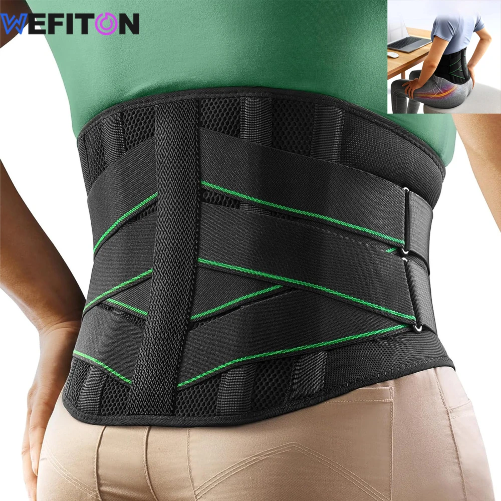 1Pcs Back Brace for Men Sports with 5 Stays,Breathable Back Support Belt for Women Work and Soft Pad,Lightweight Lumbar Support