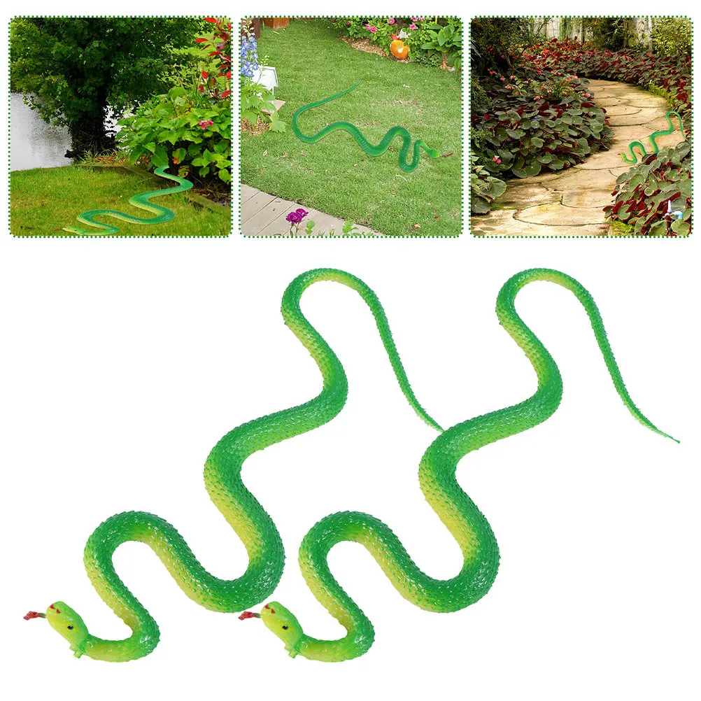 

2Pcs Vivid Realistic Snake Decoration Rubber Material Halloween Party Prank Garden Playroom Bedroom Spooky Atmosphere Ornament