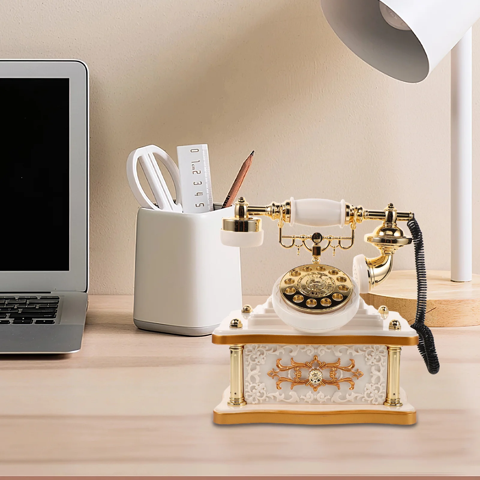 

Vintage Dial Telephone Music Box Retro Telephone Desktop Decoration Suitable for Cabinet Shelf Entrance Vintage Phone Decor