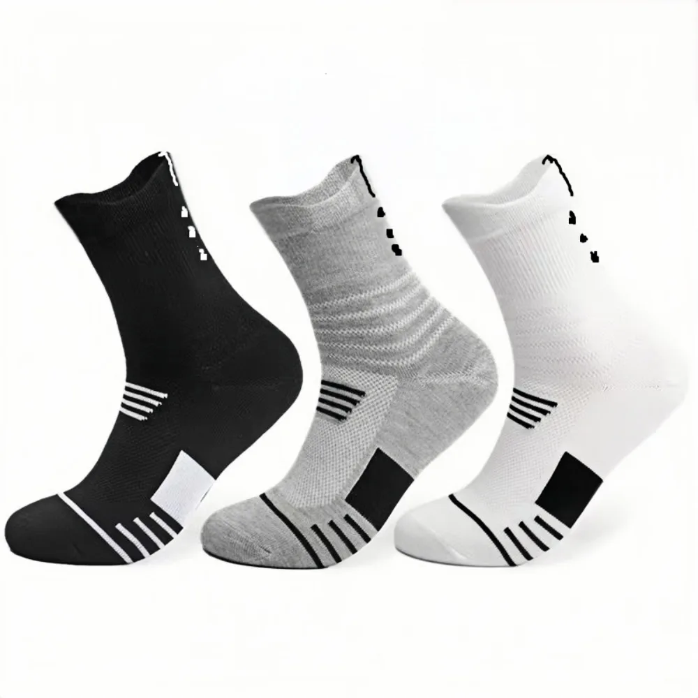 Men's sports socks, elite socks, basketball socks, professional long and mid length socks, thick towel bottom high top sports so