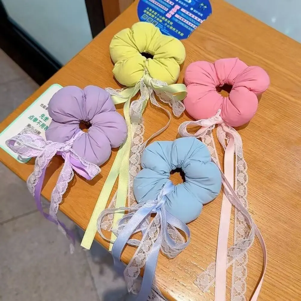 

Exaggerated Children's Flower Scrunchies Cotton Filled Cloth Large Hair Scrunchies Ponytail Holder Korean Style