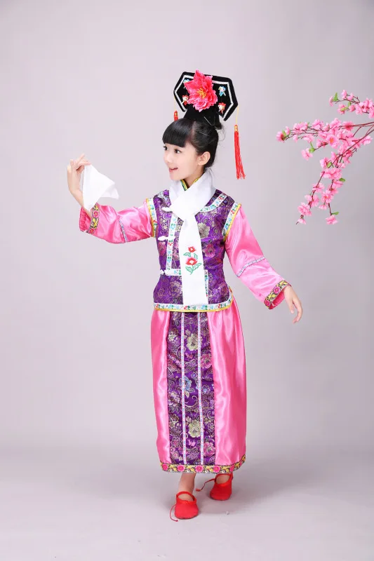 Children's Gege Clothing, Young Master Beile Emperor Clothing, Qing Dynasty Ancient Clothing, Girl Manchu Flag Clothing, Ancient