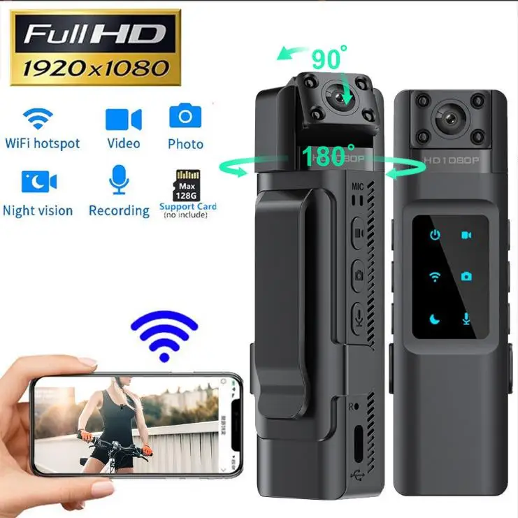 NEW WIth Wifi Hotspot Mini Camera 1080P Portable Digital Video Recorder Body Camera Night Vision DVR Miniature Camcorder