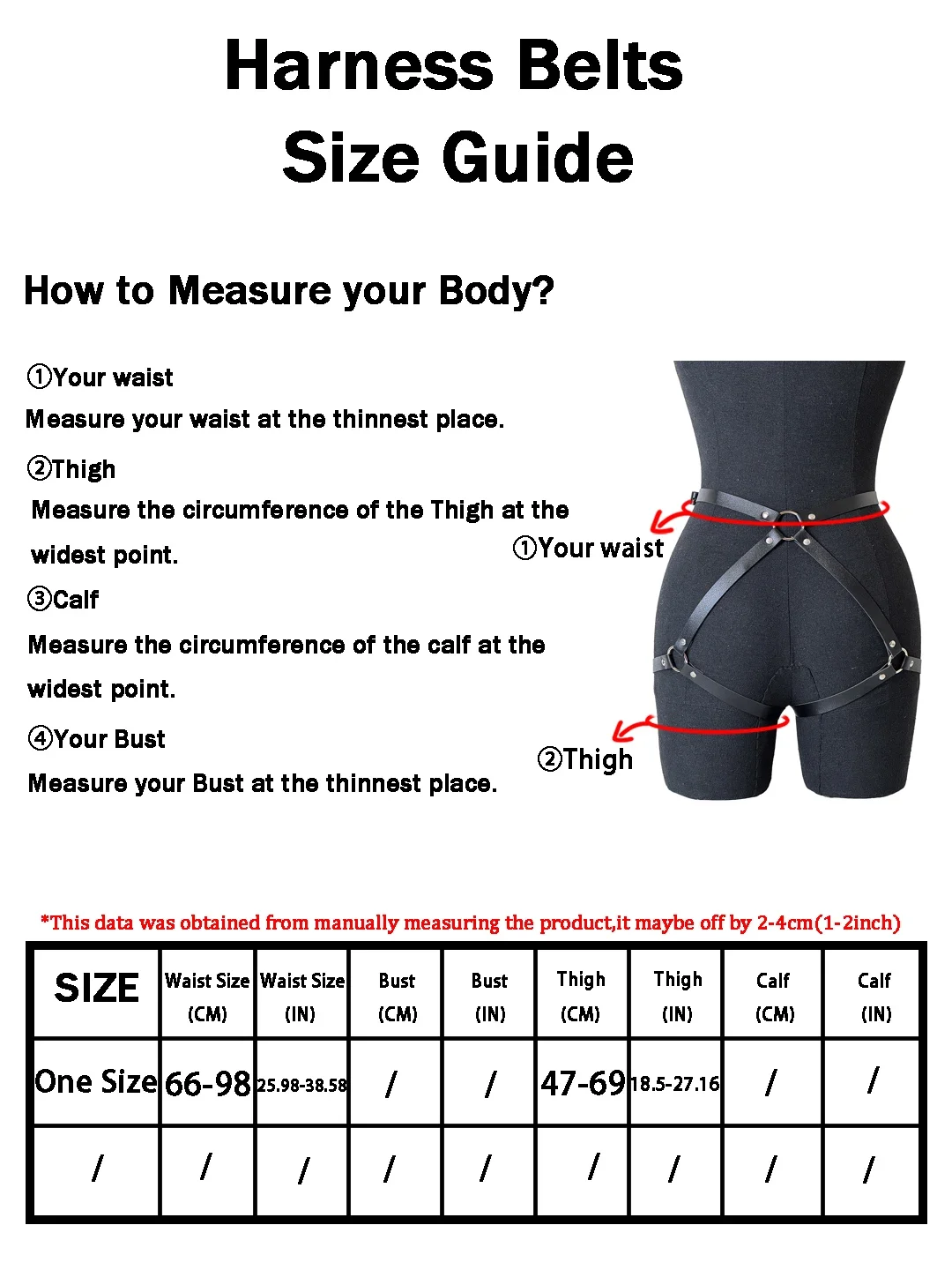 حزام رباط من جلد البولي يوريثان القوطي مع أصفاد وقيود حزام رباط عبودية من الجلد هدية عيد الحب