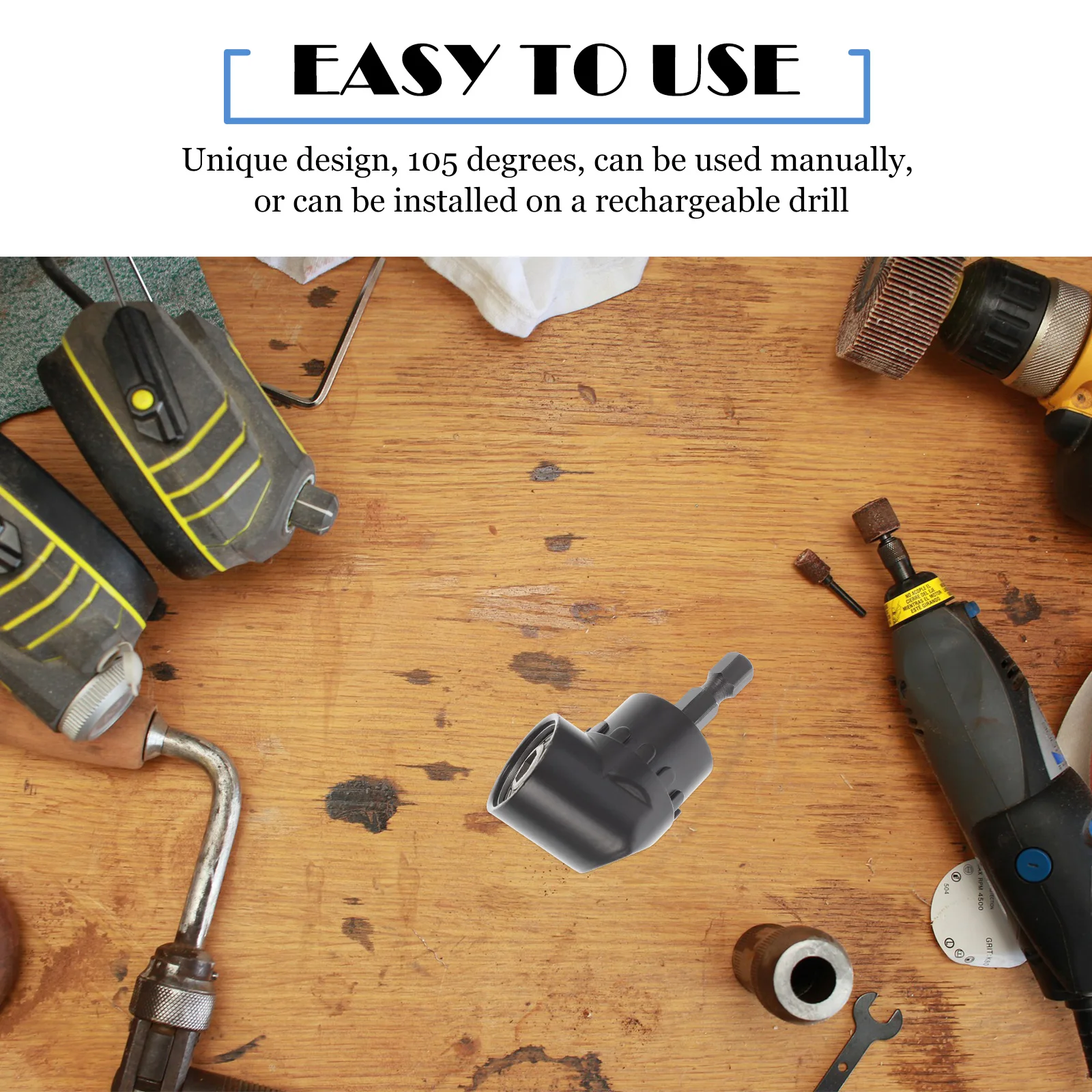 

105 Degree Shank Drill Driver Bit Corner Ratchet Adapter Electric Drills Socket Wrench Manual Rechargeable Tools