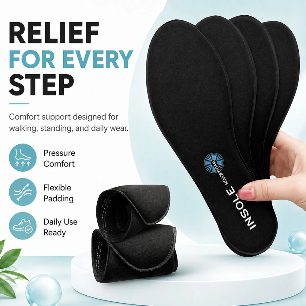 Sports Insoles Memory Foam Men Women Antibacterial Deodorization Sweat Absorption Running Cushion Arch Support Sole CORRECTiON
