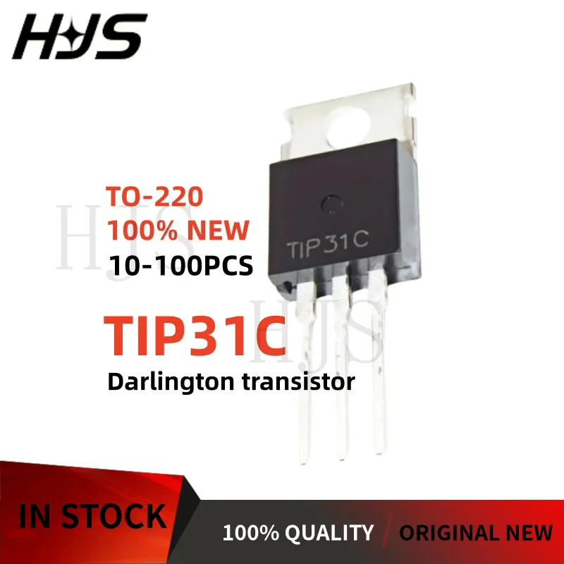 10-100PCS TIP31C TIP31 TO-220 Darlington transistor Electronic Components Brand New In Stock