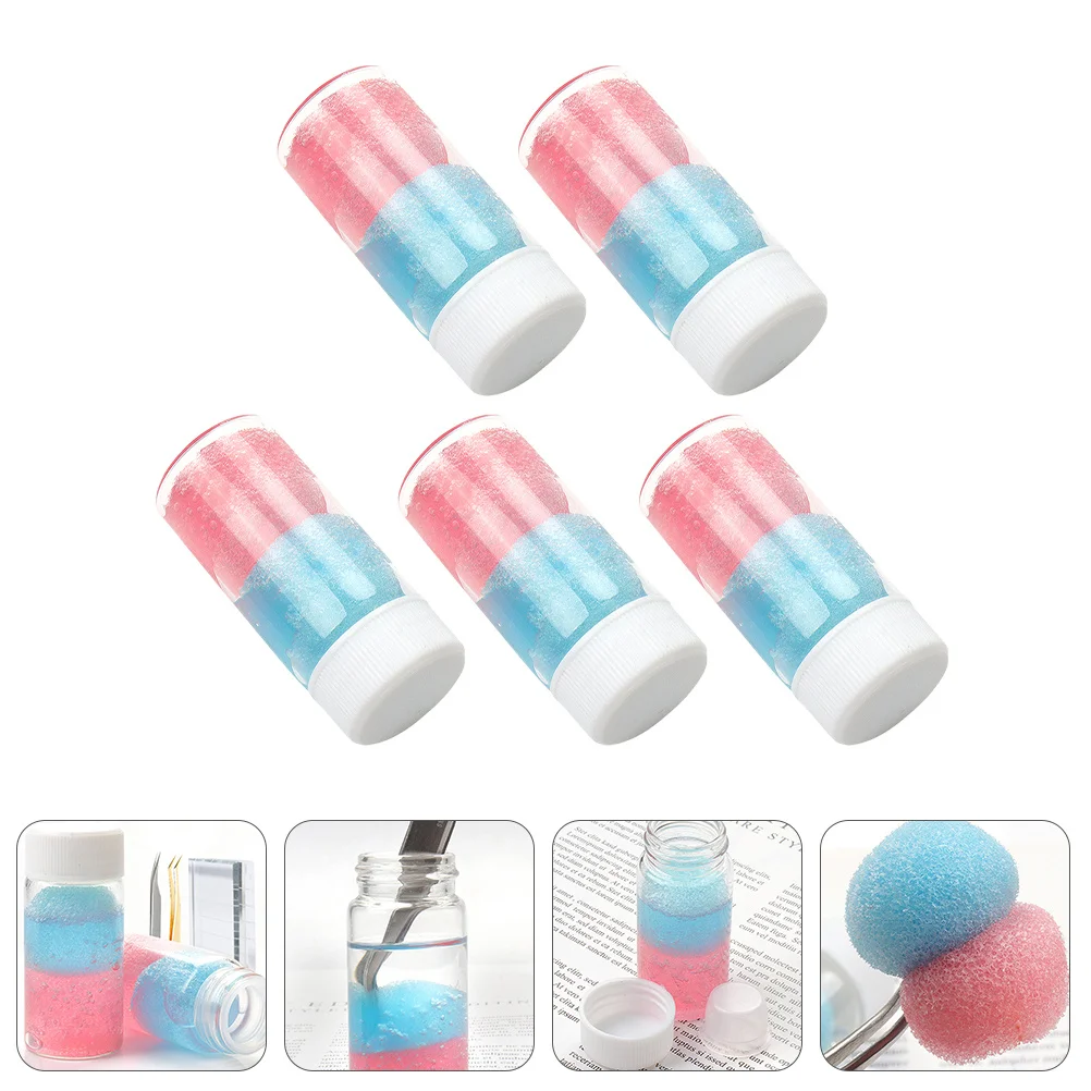 5 قطع 30 مل لتنظيف الرموش - منظف أداة المفعول لفناني الرموش المحترفين وصالونات التجميل سائل التنظيف