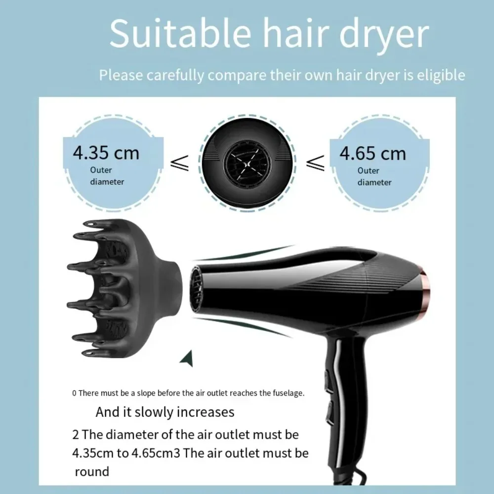 Voor 4.3-4.6 Cm Haar Diffuser Verstelbare Föhn Diffuser Nozzle Universele Haardroger Attachment Styling Accessoires