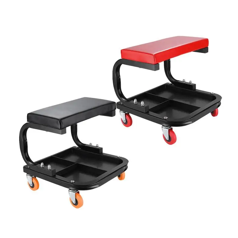 

Garage Stool On Wheels Multipurpose Movable Toolbox Heavy Duty Roller Creeper Seat With Tool Storage Trays For Garage Shop Home
