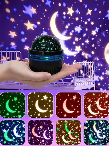 LED Starry Sky Night Lights USB Star Moon Projector Lamp 5V For Home Room Atmosphere Decorations