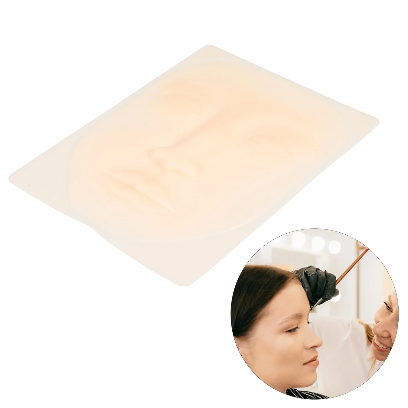 

3D Silicone Eyebrow Tattoo Practice Skin Lifelike Texture for Salon Training Beginners Learning Kit