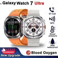 2025 New For Samsun Galaxy 7 AMOLED Smart Watch Men Blood Glucose Heart Rate Bluetooth Call NFC GPS Tracker Men Sport Smartwatch