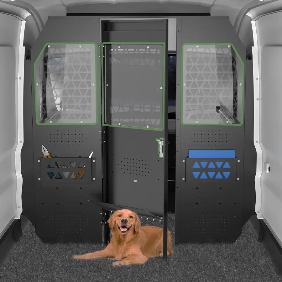 

Cargo Van Partition with Door Lock and Acrylic Panel for 20152024 Transit 150 250 350 MidRoof Full Size Vans Provides