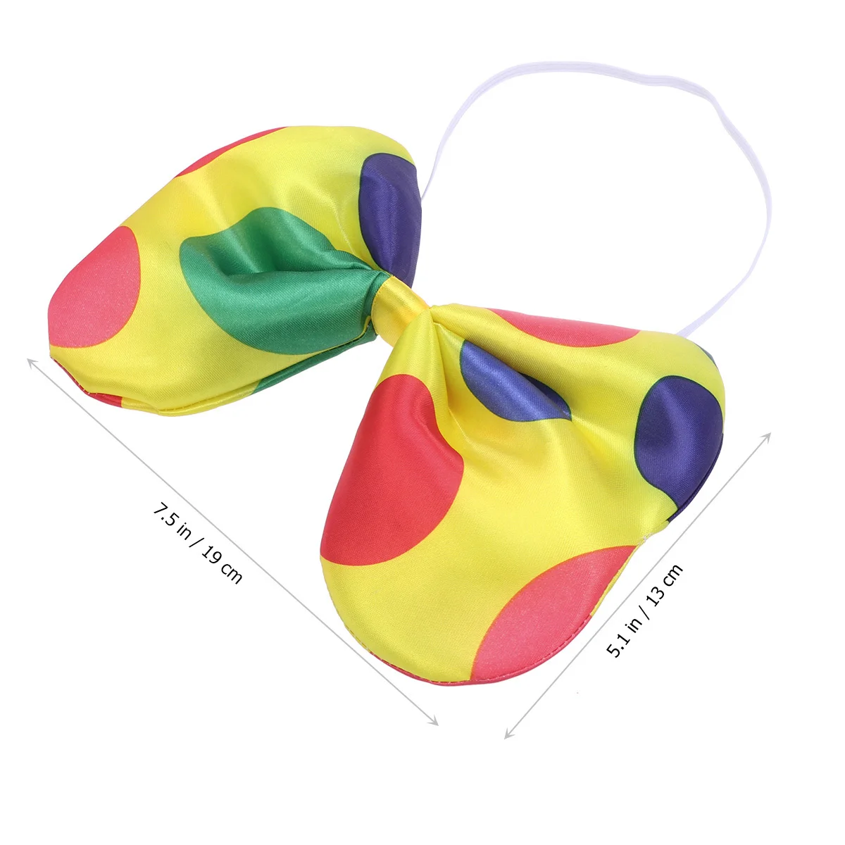 Атласный галстук-бабочка в горошек с эластичной застежкой