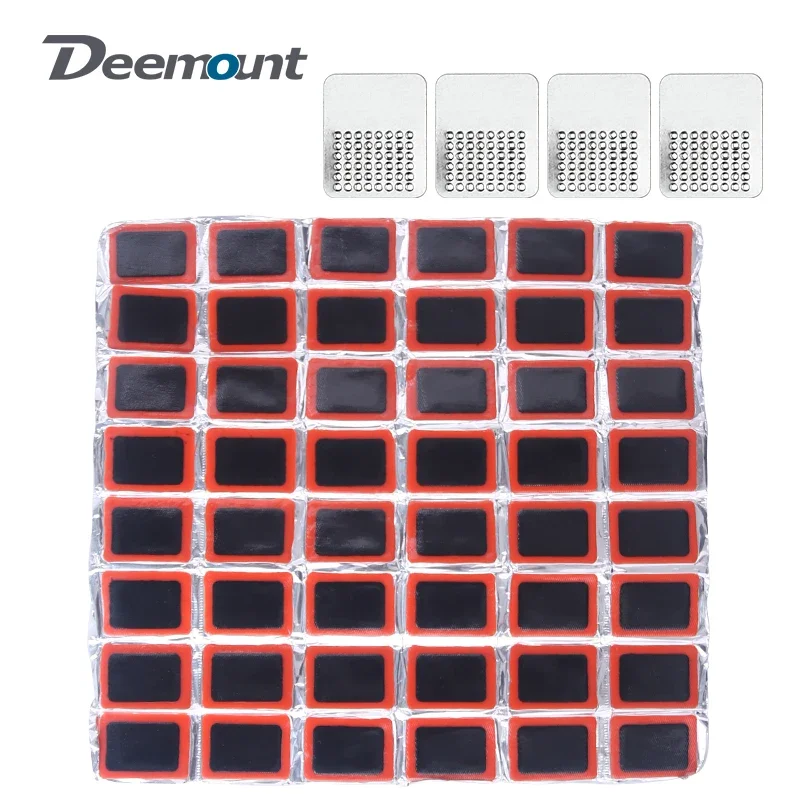 Deemount 48PCS Rubber Puncture Patches No Glue Bike Tyre Prick Pierce Pad Portable Repair tire Plates Bike Repair Service