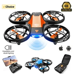 New V8 Mini Smart Drone WiFi FPV 8K HD Aerial Camera with Protective Cover Tumbling LED Lights Quadcopter Children's Toys Gifts