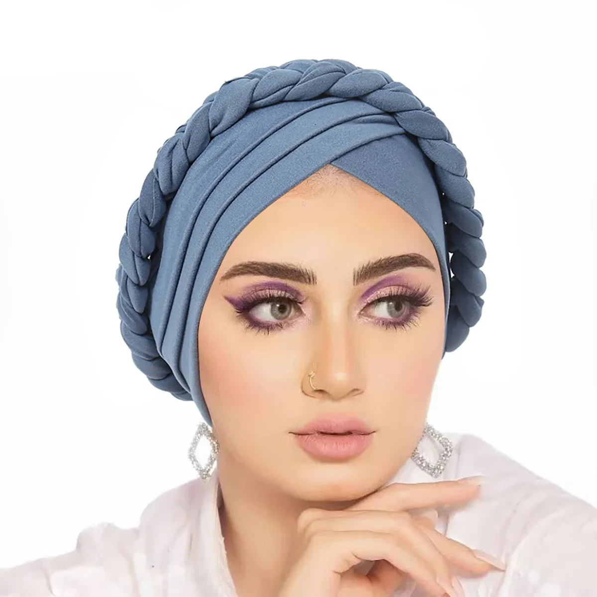Crossed Forehead Braids Muslim Turban Women Islamic Inner Hijab Chemo Cap Underscarf Head Wrap Bonnet Hair Loss Turbante Mujer