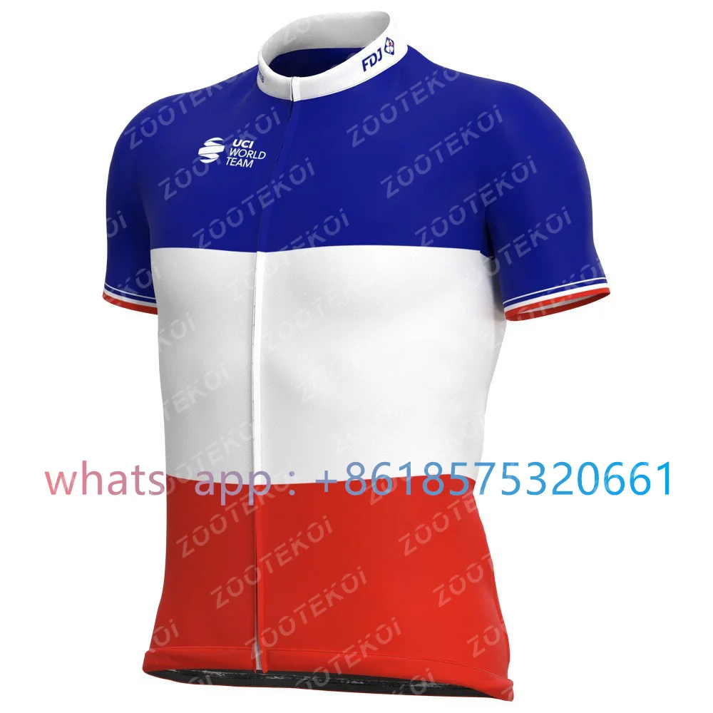 

Groupama FDJ 2021 French Champion Prime Team Cycling Clothing Bike Jersey Ropa Mens Bicycle Summer Cycling Jersey hort jersey