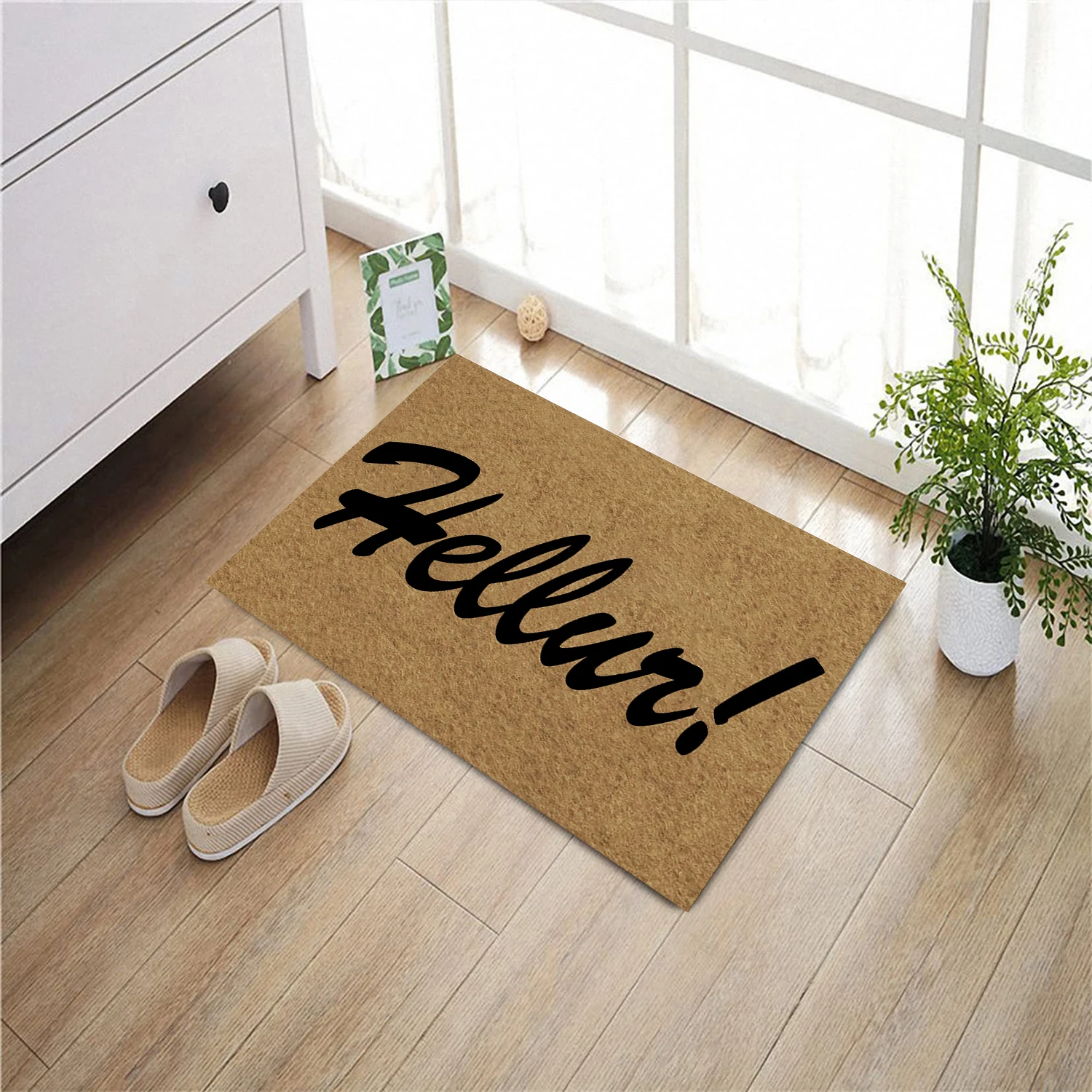 

Hellur Doormat Non-Slip Rubber Bathroom Kitchen Mat Garden Garage Door Floor Mat Carpet Rug