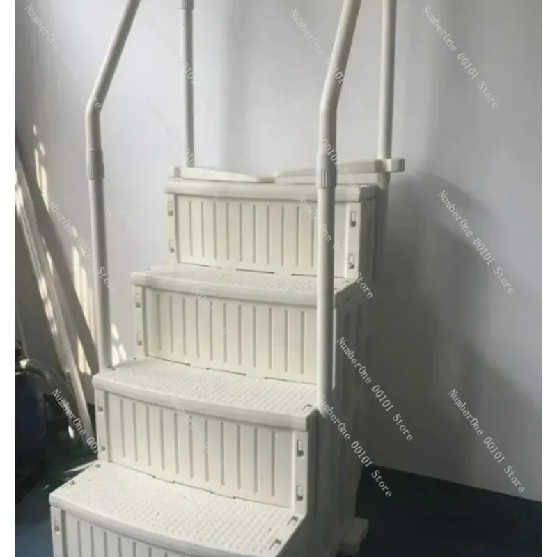 Plastic Above Ground Pool Ladder, Steps with Handrail for Inflatable Frame Pool, PISCINE Swimming Pool Accessories