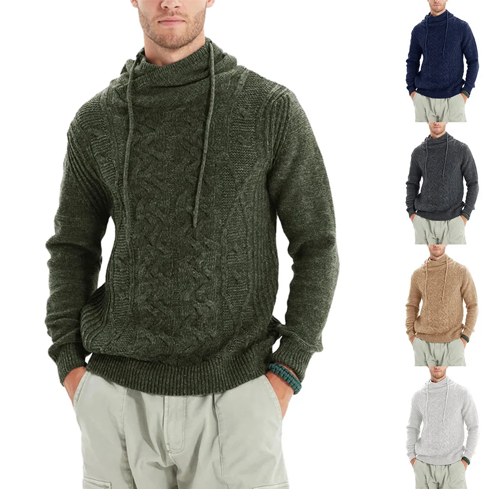 

Autumn And Winter New Semi-turtleneck Sweater Long-sleeved Slim-fit Knitted Top Fashion Men's Clothing