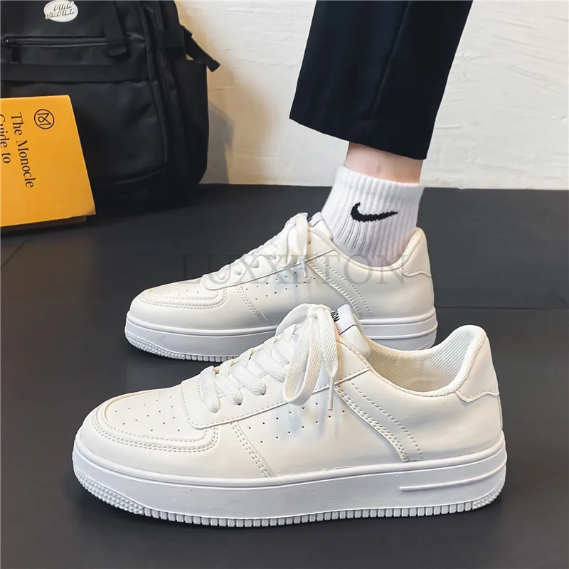 Men's Shoes New Breathable White Shoes Men's Korean-style Fashionable All-match Thick-soled Sports Casual Shoes for Men