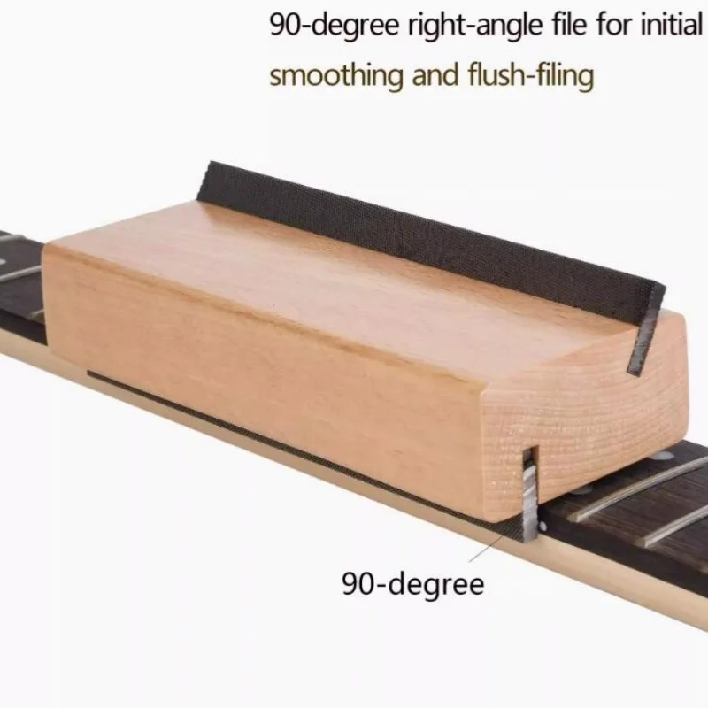 2-in-1 Guitar Fret Maple Bevel File 35° and 90° Angle Dual-Purpose Bevel File Dimensional Guitar Luthier Tools