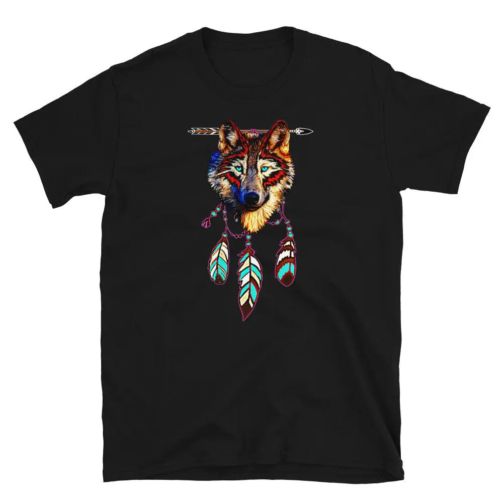 Timber Wolf Indian Dream Catcher Tribal Cool T-Shirt For Men Women Summer Tees Cotton Luxury Brand Vintage Oversized