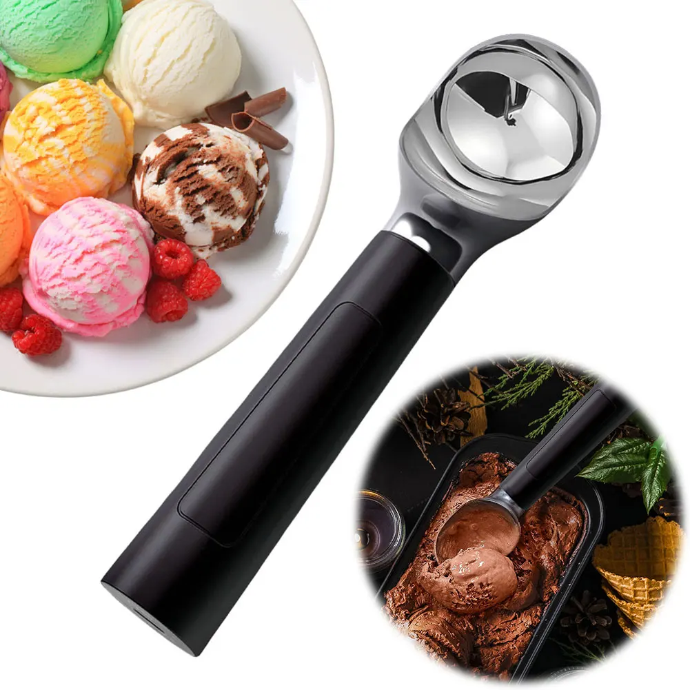 

Rechargeable Self Heated Ice Cream Scooper Electric Ice Cream Spoon for Softening Hard Ice Cream with LED Display for Children
