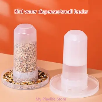 Chicken Poultry Transparent Feed Bucket Outdoor Practical Bird Feeder Drinker Plastic Seed and Water Dispenser