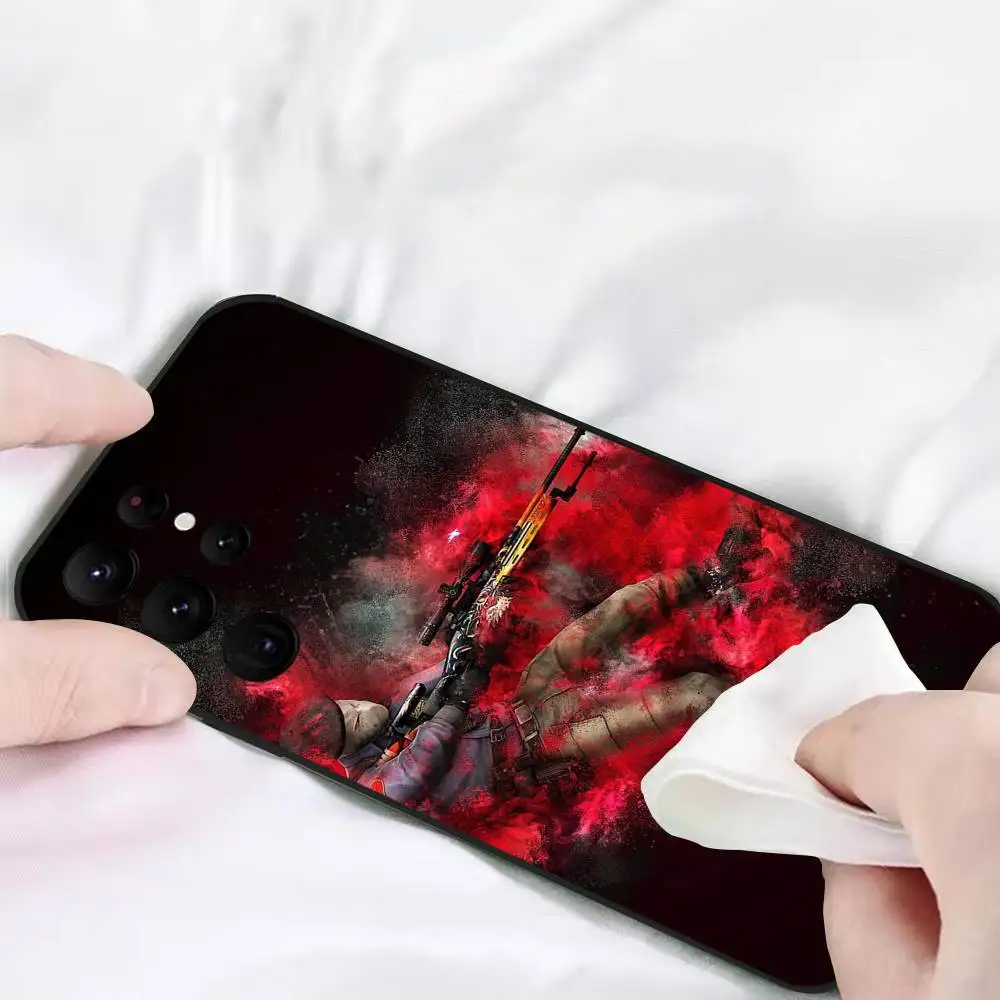 حافظة هاتف C-Counter-Strike لهاتف S Series S20 S21 S22 S23 S24 FE Plus غطاء فائق من مادة البولي يوريثان الناعمة والصديقة للبشرة