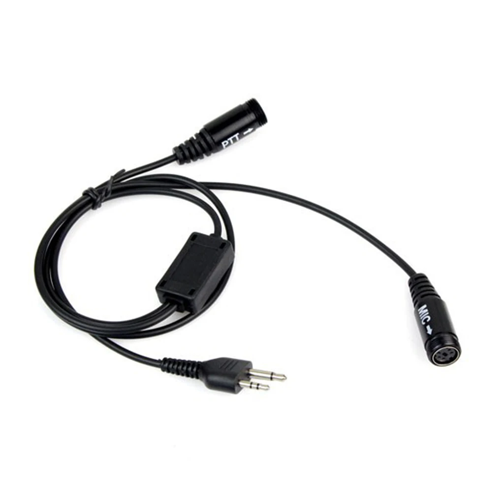 Dupla motocicleta capacete headset, microfone fone de ouvido substituição para Midland Walkie Talkie, dedo PTT