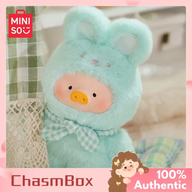 Véritable Lulu Pig Joyful Time Series vinyle en peluche boîte aveugle porte-clés intéressant Mini poupée d'action pour porte-clés et cadeau