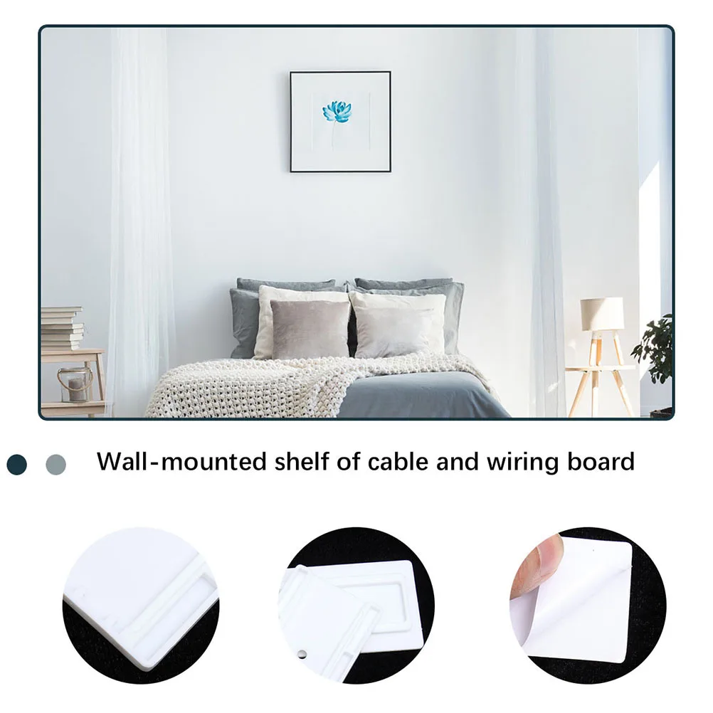 

12pcs Power Strip Holder Wall Mount Adhesive Cable Organizer For Socket Surge Protector I-Shaped Slot Durable Pp Fixator Cable