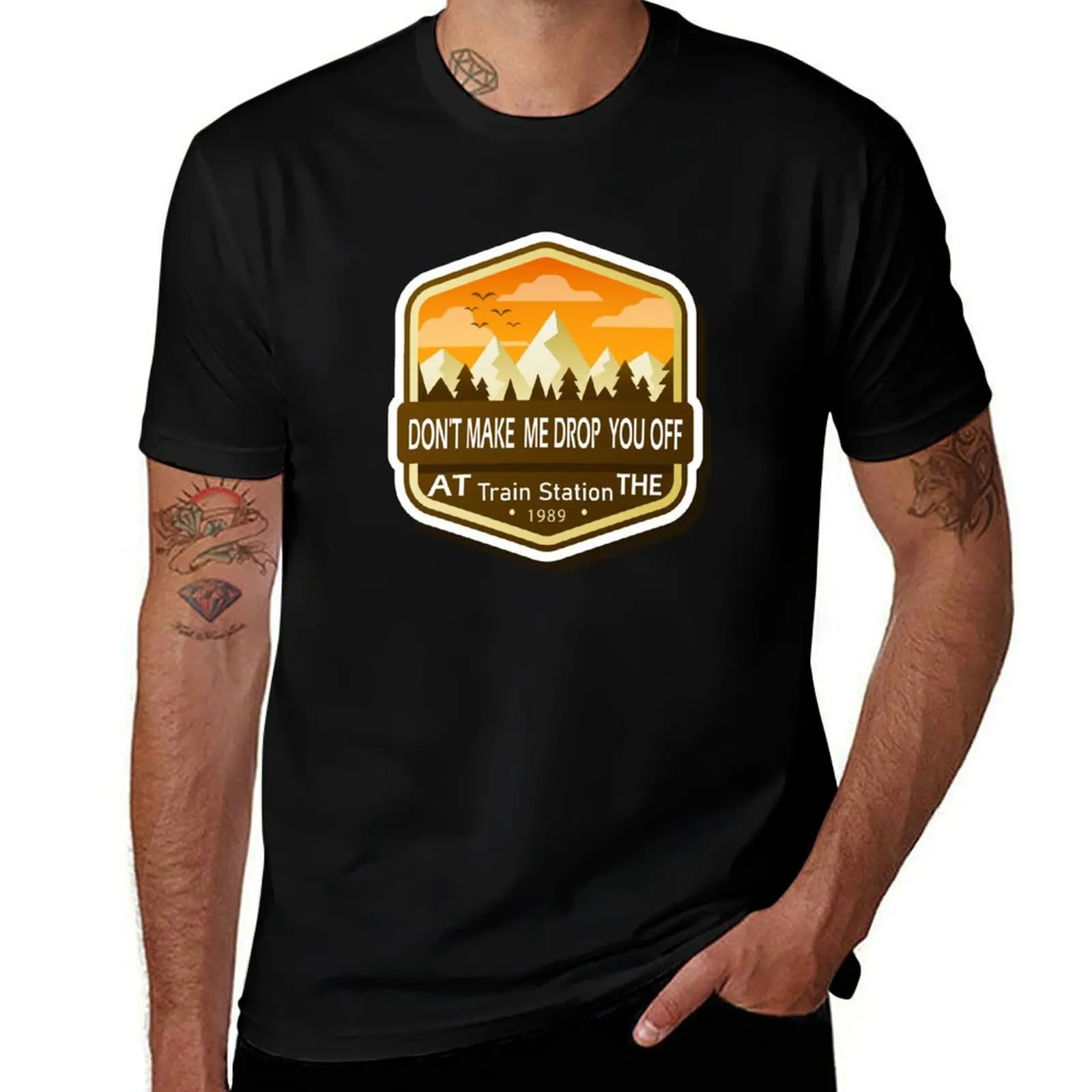 Don't Make Me Drop You Off At The Train Station, Yellowstone Lover T-Shirt designer shirts blacks T-shirt men