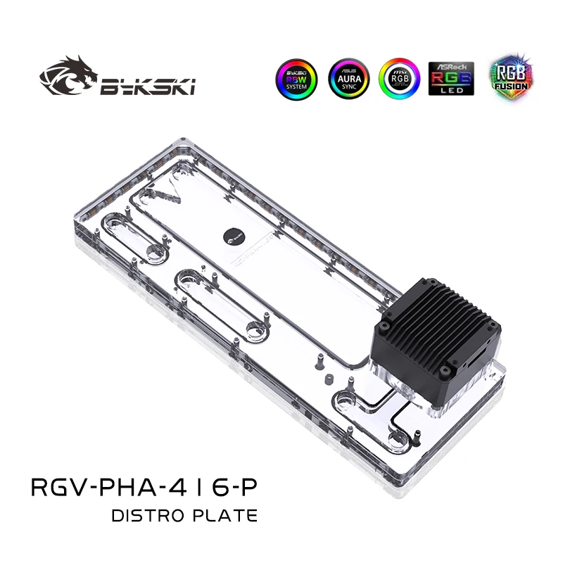 BYKSKI RGV-PHA-416-P Acrylic Tank use for Phanteks 416 Computer Case / Combo DDC Pump Cool Water Channel Solution