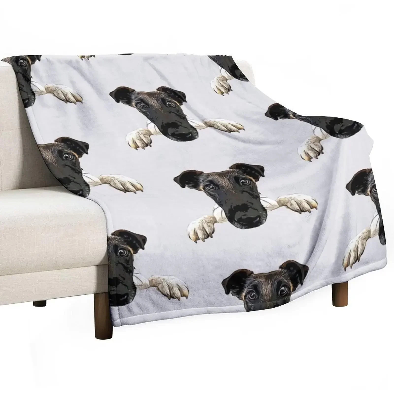 

Fox Terrier Smooth Coated Throw Blanket Decorative Sofas Beach valentine gift ideas Blankets