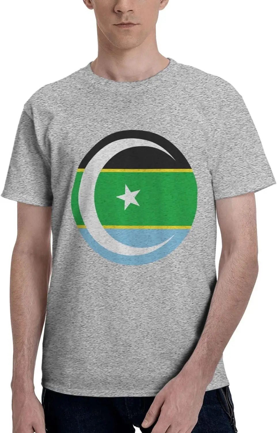 South Arabian Air Force Roundel Short Sleeve T-Shirt Cotton Soft Breathable Crew-Neck Black