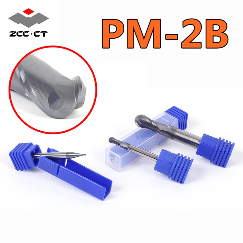 ZCC.CT PM-2B-R1.0 R1.25 R1.5 R1.75 R2.0 R2.5 R2.75 R3.0 R3.5 R4.0 R4.5 R5.0 R6.0 R7.0 R8.0 R10.0 CNC 2 Flute Ball End Mills