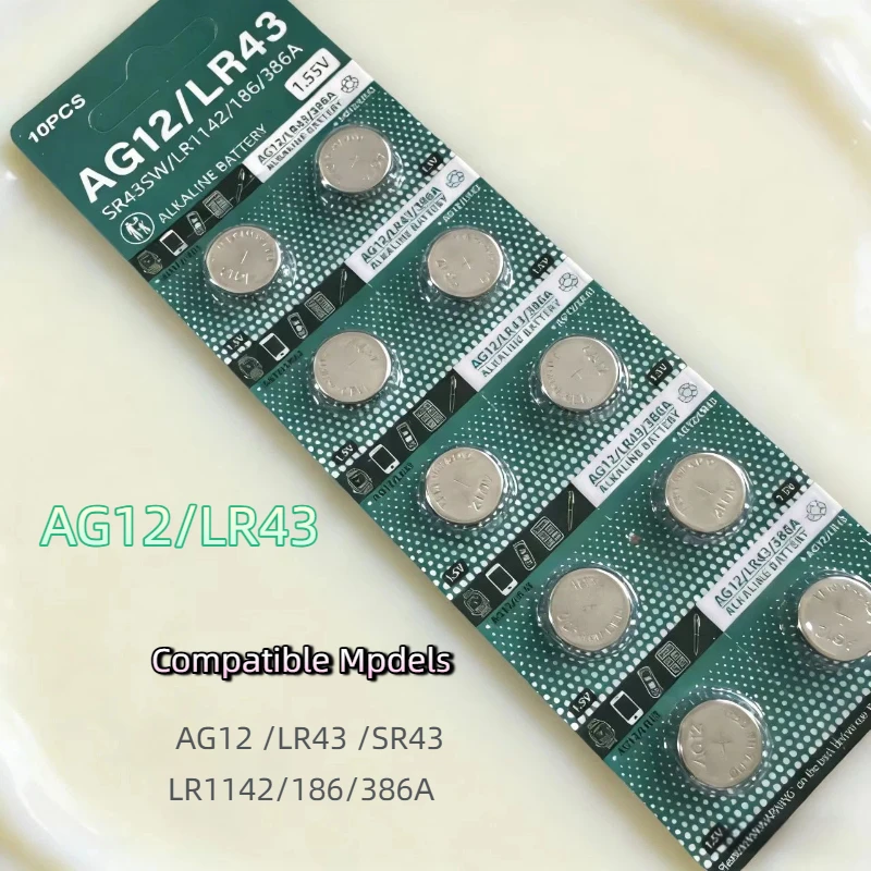 

AG12 Button Battery LR43 Electronic 386A Watch 183 Universal LR1142 Calculator 301 SR1143