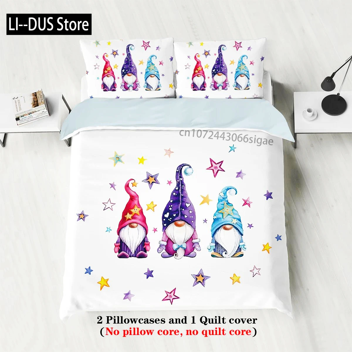 

3pcs Merry Christmas themed, Santa Claus Pattern Bedding set, For Teenagers And adult's bedroom, A Fun Christmas Gift