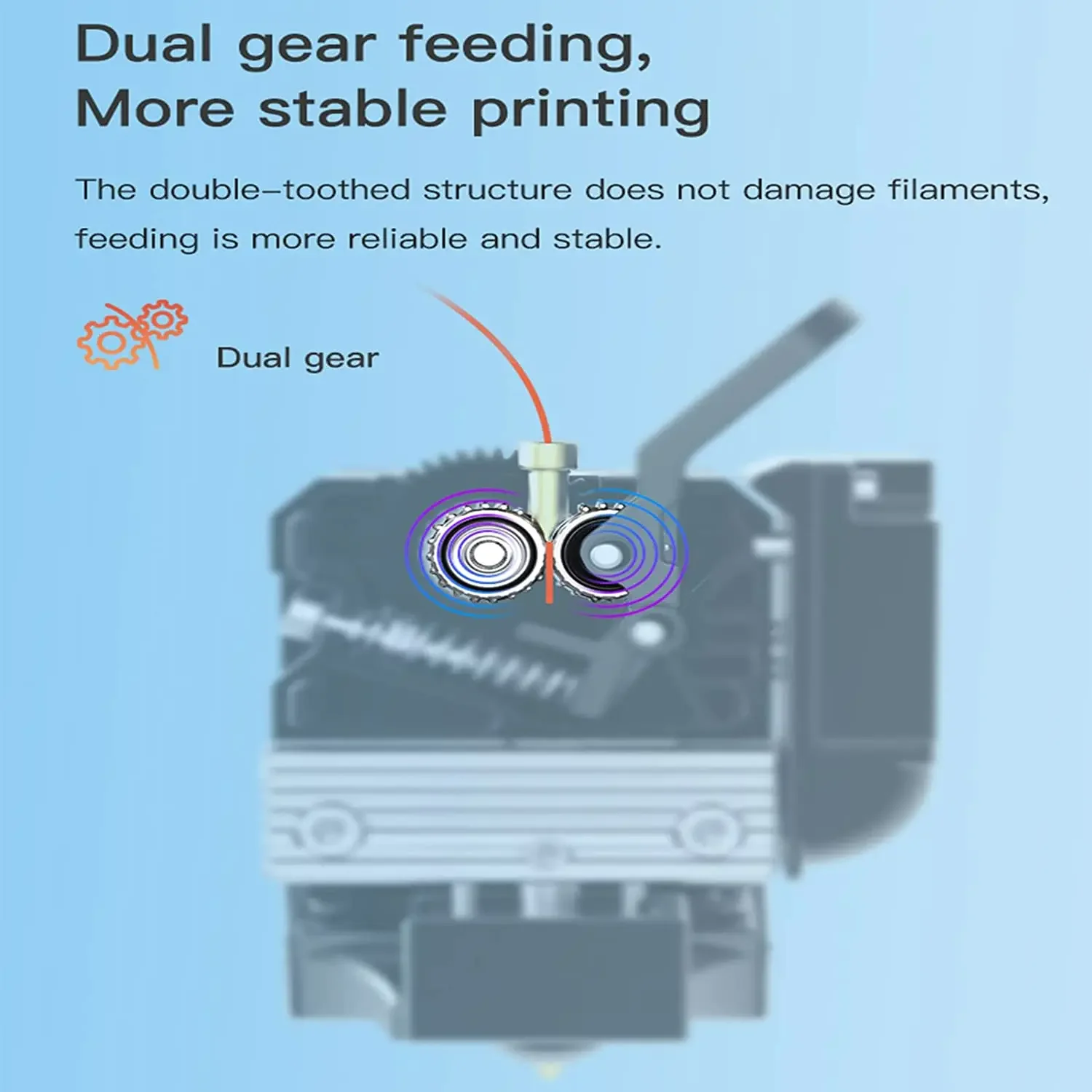 Creality Ender 3 S1 Extruder Extrusion Components Dual Gear Feeding Design Direct Extruder for Ender 3 S1 Original Parts