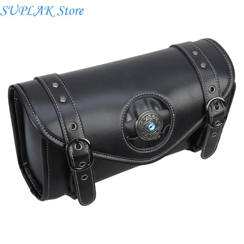 

Front Fork Handlebar Bag Vintage Saddlebag Punk Motorbike Tool Bag 203D