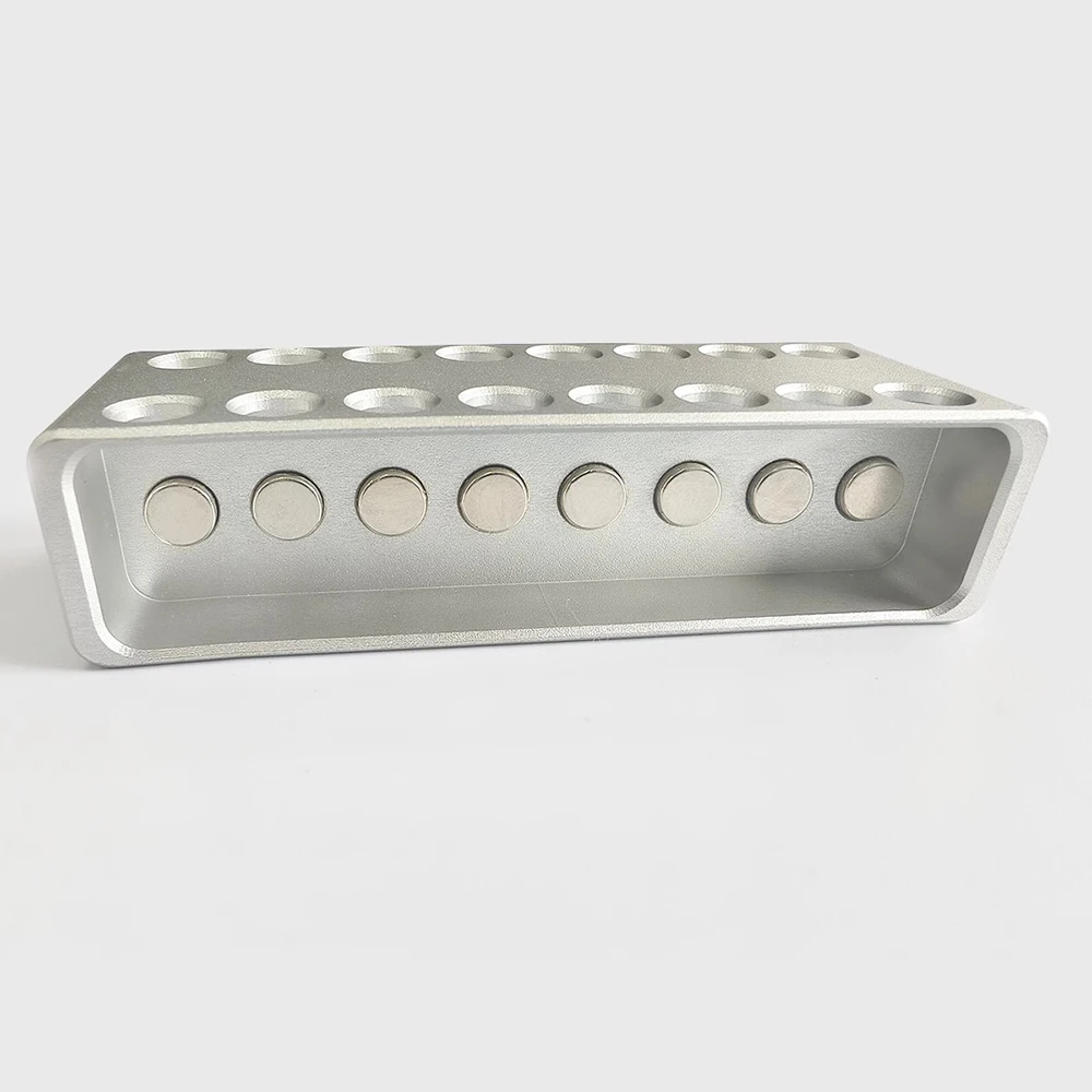 

16 Holes Magnetic Bead Separation Rack for 0.1ml/0.2ml 8-Row PCR Tubes - Strong Adsorption, Lab Use