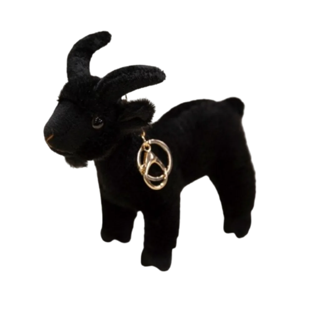 

Soft Stuffed Mini Standing Goat Simulation White High Fidelity Lifelike Goat Pendant Cute Mini Kawai Goat Cool Keyring