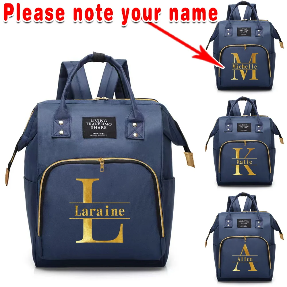 Personalized Customized Outdoor Storage Backpack Travel Multifunctional Mother Changing Bag Printed Pattern Care Bag