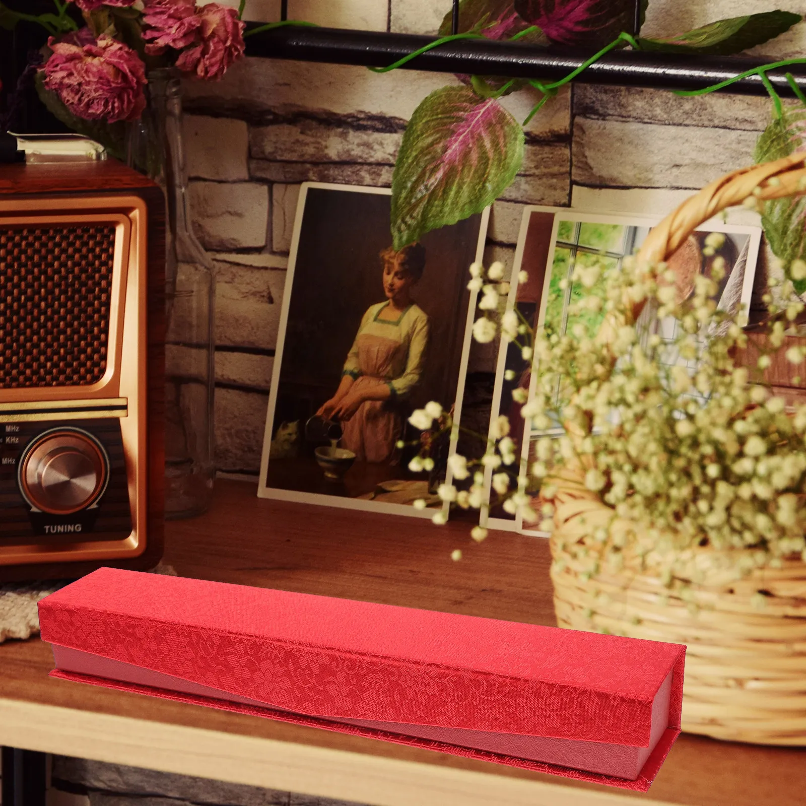 

Коробка для каллиграфических свитков, прочный контейнер для китайских живописных свитков, элегантная подарочная коробка для хранения произведений искусства