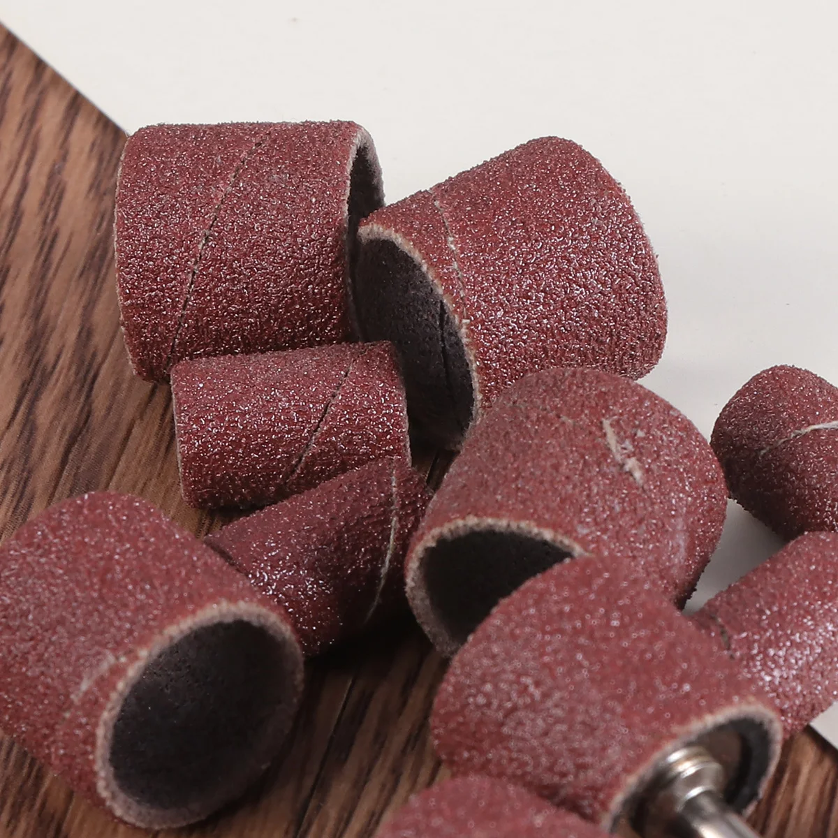 

14pc Sanding Drum Bands Set Rotary Tools Drill Replacement Kit Polihsing Bands Rubber Mandrel Sandpaper Accessories